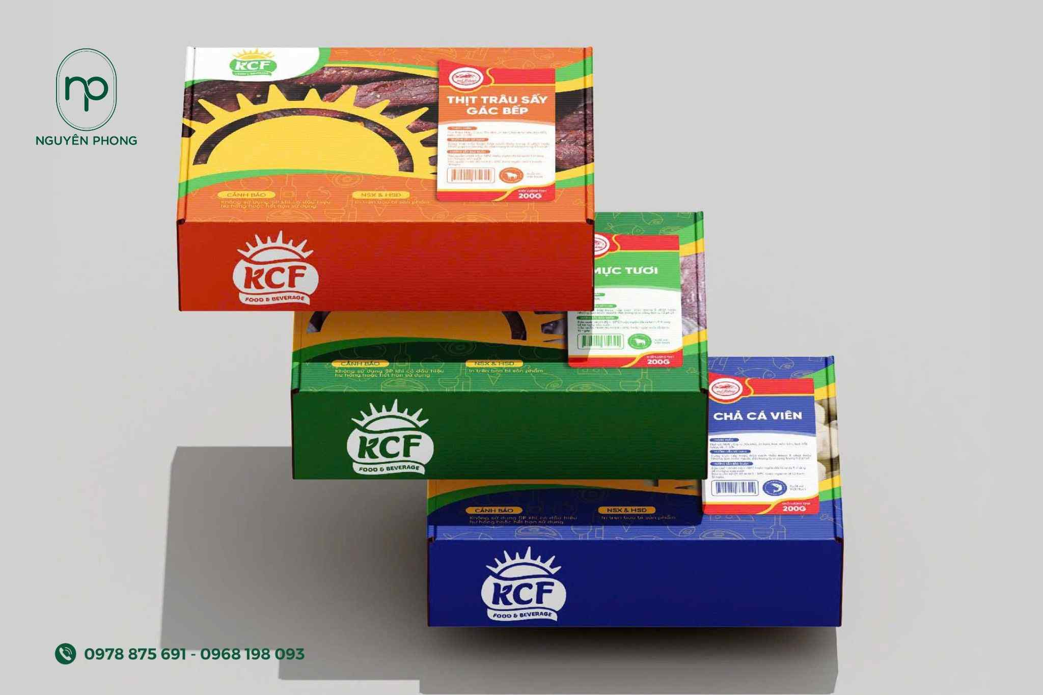 Mẫu hộp giấy đựng thịt trâu gác bếp